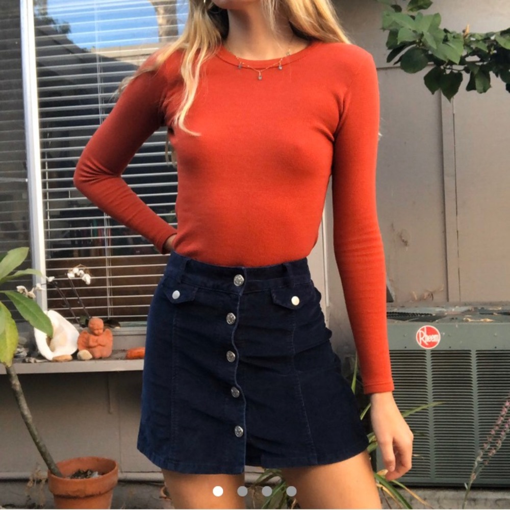 Corduroy Blue Urban Outfitters Skirt